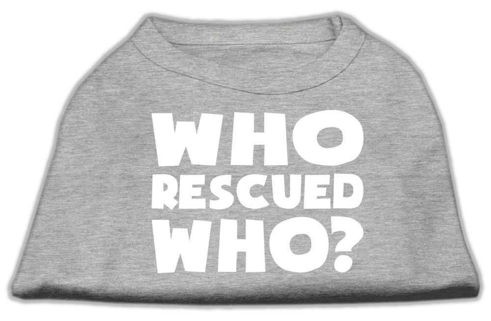 Who Rescued Who Screen Print Shirt Grey XS